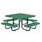 Global Industrial Square Kids Picnic Table, Green, Expanded Metal, 46 in L, 24-1/2 in H Overall 277151KGN - alternate 1